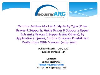 Orthotic Devices Market: high applications for as supporting equipment and for chronic diseases
