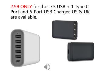 6 ports USB charger for ONLY 2.99