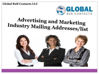 Advertising and Marketing Industry Mailing Addresses
