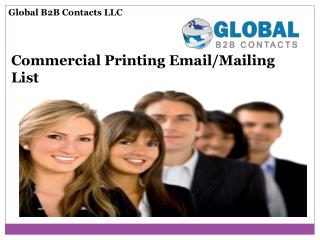 Commercial Printing Email List