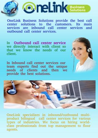 Outbound Call Center Services By One Link Solutions