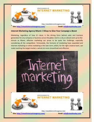 Internet Marketing Agency Miami: SMO and search engine optimization Miami