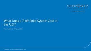 What Does a 7 kW Solar System Cost in the U.S.?
