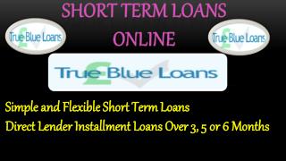 Short Term Loans Online