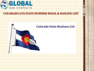 Colorado State Business Email & Mailing List