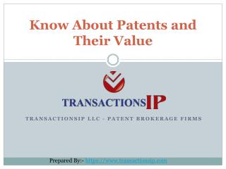Know About Patents and Their Value