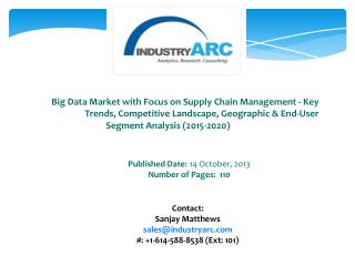 Big Data Market: high demand for analyzing huge data patterns for decision making using big data technologies.