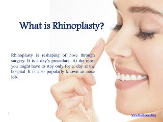 What is Rhinoplasty-Nose Job ?