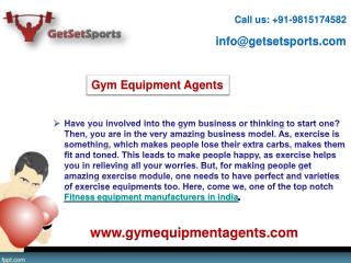 Gym Equipment Agents- Absolute fitness equipment manufacturer in India
