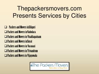 Best and Reliable Packers and Movers in Different Cities
