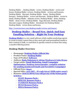 Desktop Mailer review-(SHOCKED) $21700 bonuses
