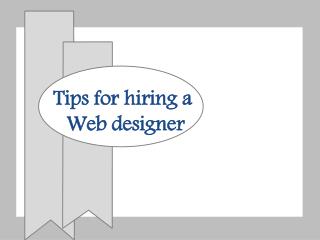 Tips for hiring a Web designer