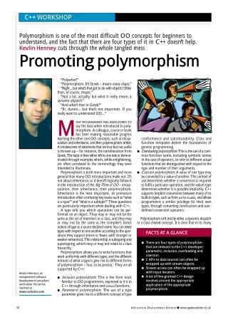 Promoting Polymorphism
