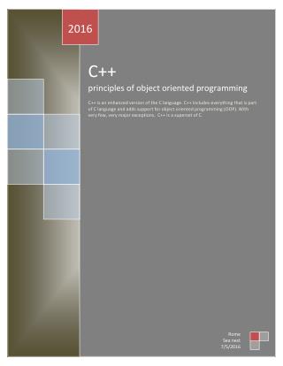 principles of object oriented programming