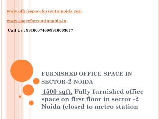 1500 sqft fully furnished (9910007460) office space for rent in noida sector 2