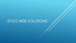 EYUG WEB SOLUTIONS(website development)