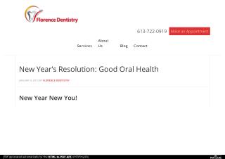 New Year’s Resolution: Good Oral Health