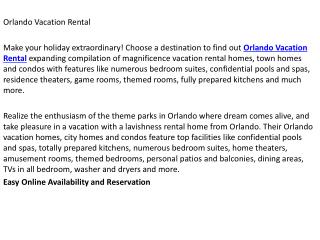 Orlando Vacation Rental