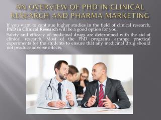 An Overview Of Phd In Clinical Research