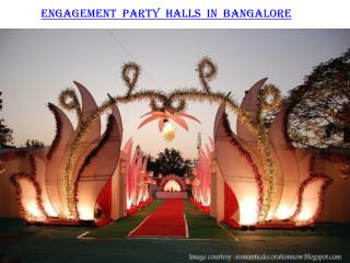Engagement party halls in Bangalore