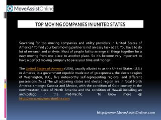 Best Moving Companies in USA