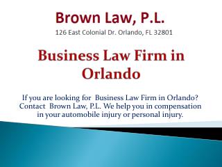 Business Law Firm in Orlando