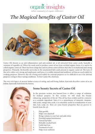 The Magical benefits of Castor Oil