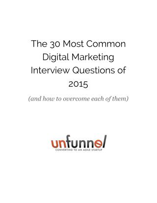 30 Most Common Digital Marketing Interview Questions