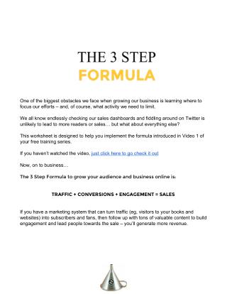 3 step audience building formula worksheet