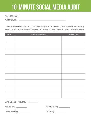 Social Media Auditing - Free Excel Worksheet