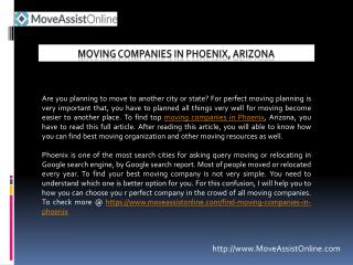 Top Utility Providers and Moving Companies in Phoenix