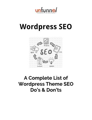 Wordpress Theme SEO Checklist - DOs And DONTs 2016