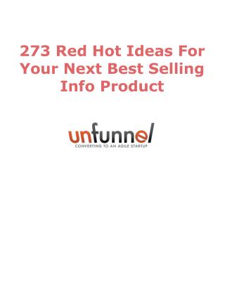 273 Info Product Ideas For 2016