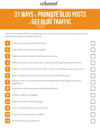 30 Ways To Promote A Blog Post in 2016