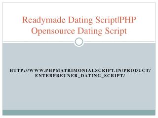Readymade Dating Script|PHP Opensource Dating Script