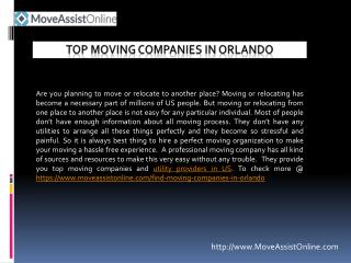 2016's Top Moving Companies in Orlando