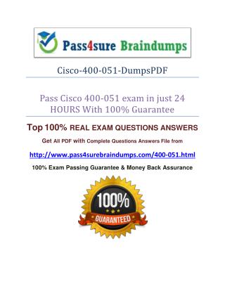 Pass4sure 400-051 Question