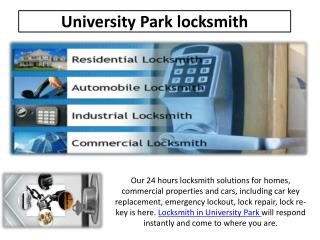 Locksmith University Park TX