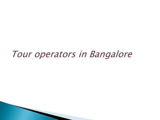 Tour Operators in Bangalore