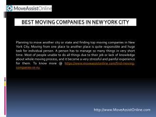 2016's Best Moving Companies in New York City