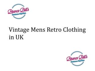 Vintage Mens Retro Clothing in UK
