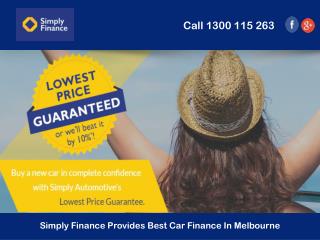 Simply Finance Provides Best Car Finance In Melbourne