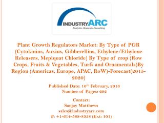 Plant Growth Regulators Market- out bursting global population directly boosting demand for market.