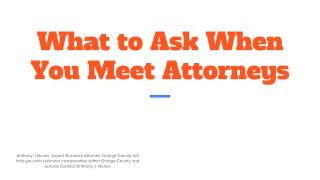 Business Attorney Orange County | A J Nunes Law