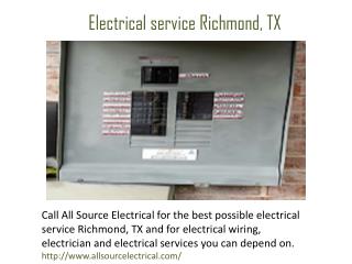 Electrical service Richmond, TX