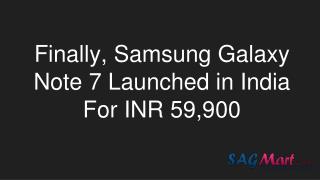 Samsung galaxy note 7 launched in India