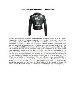 JN by JN Llovet - Statement Leather Jacket