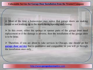 Unbeatable Service for Garage Door Installation from the Trusted Company