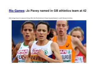 Rio Games: Jo Pavey named in GB athletics team at 42