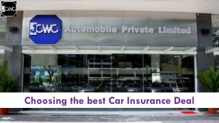 Choosing the best car insurance deal